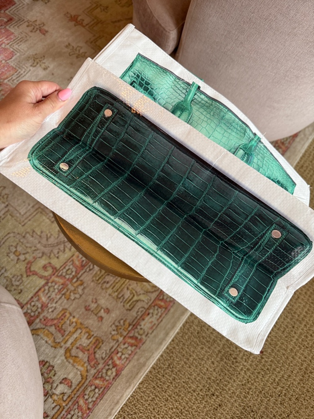 NWT : Wirkin Re-usable Tote - Emerald - Picture 3 of 5